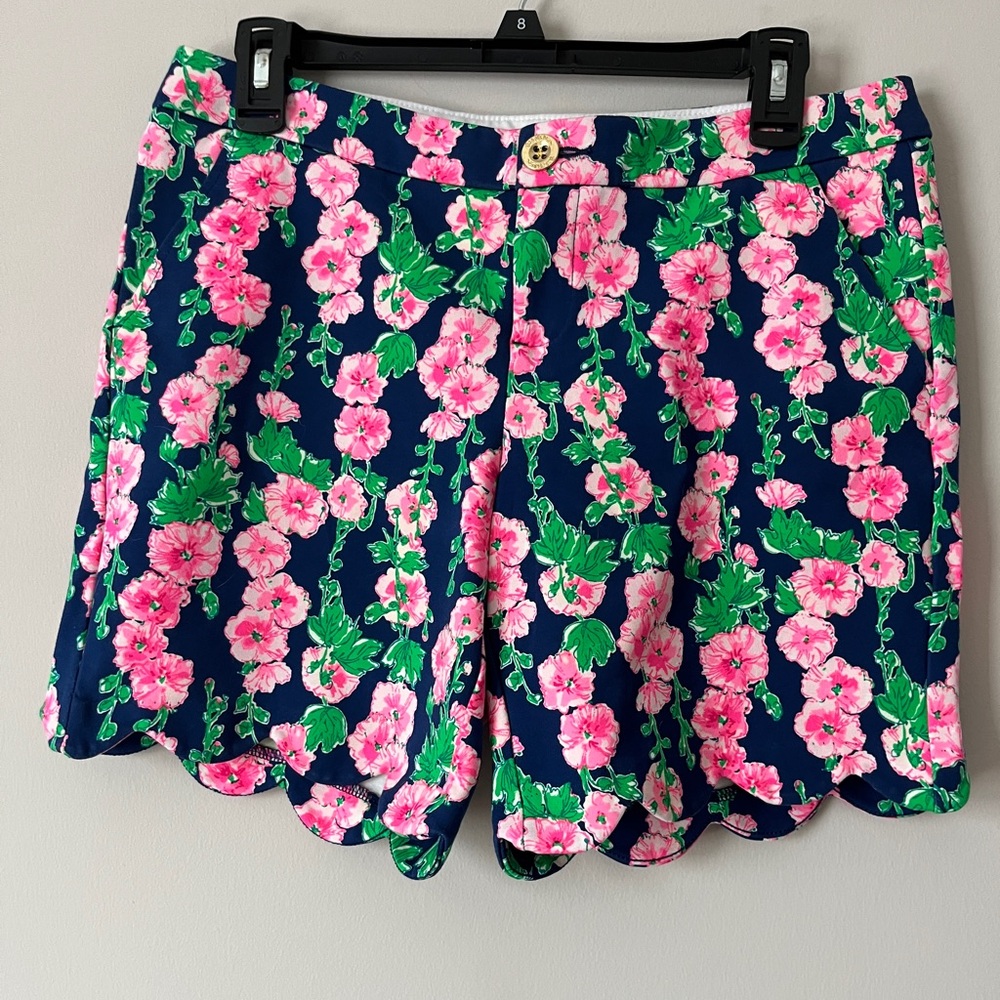 NWT Lilly Pulitzer Size 6 Darci Knit Shorts in Oyster Bay Navy De Vine - Picture 2 of 4